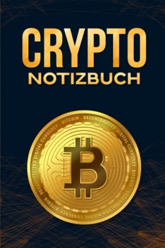 Crypto Notizbuch: Blanko A5 Crypto Notebook - 120 leere Seiten mit Wasserzeichen von Krypto Assets zum Planen, Organisieren und Notieren von Notizen, Passwörtern oder Wallet Seeds.