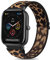 Vancle für Amazfit GTS 2 Mini Armband/GTS/GTS 2/GTS 2e/GTS 3/GTS 4/GTS 4 Mini Armband,20mm Dehnbar Verstellbar Nylon Solo Loop Elastisch Stoff Ersatzarmband für GTR 42 mm(Leopard)