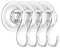 Jeowoqao Multi-Purpose Suction Cup Hooks, Strong Reusable Vacuum Heavy Duty 6.6LBS Suction Hooks for Bathroom Window Glass Kitchen, Hangers for Towel Loofah Utensils Christmas Wreath (6)