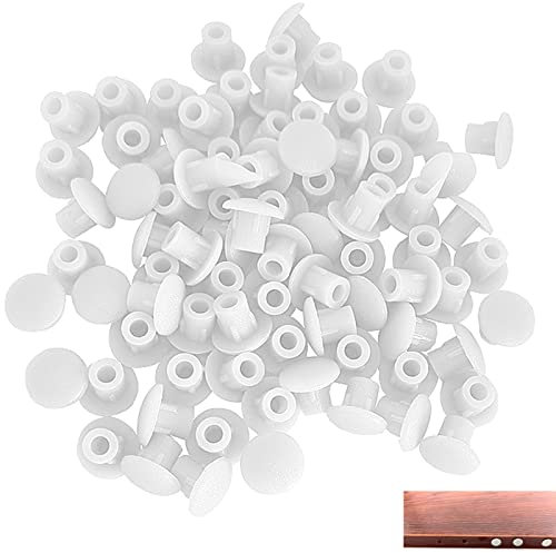 500 Stück Abdeckkappen YUNYAN Möbel Abdeckkappen Bohrlöcher Abdeckstopfen Lochstopfen Möbel Abdeckkappen Lochabdeckung Kunststoff für Schrauben Weiß Lochstopfen zum Eindrücken (5mm)