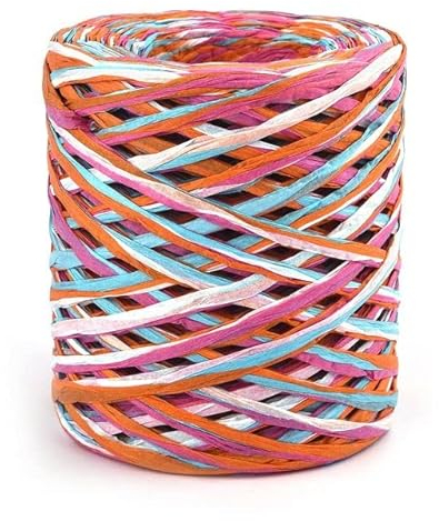 XIAOXIN New 100m Natural Raffia Straw Yarn For Knitting Crocheting Paper Threads Diy Handmade Summer Sunhat Beach Bag Hand-Knitted