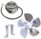 GOLDMAN SERVICE Kit Motore fan ventola per portabottiglie frigorifero 10 W con supporto e pale per congelatore verticale camera frigorifero industriale compatibile con grandi marche