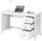 SFAREST Wooden Computer Desk, 120cm x 50cm PC Laptop Study Table with 3 Drawers, Modern Gaming Writing Workstation for Home Office