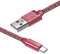 USB C Cable, USB Type C Charging Cable Lead Nylon Braided USB C Charger Cable Compatible with Samsung Galaxy S10 S9 S8 S21 Plus S20 FE A12 A20 A70 A52 A51 A40 A41 A42 Note 20 (3 Meters, Rose Gold)
