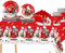 69Pcs Christmas Party Tableware Plastic Table Cloth Cover,Paper Plates,Napkins and Cups for Xmas Party Table Decorations,Nutcracker Ice Cream Dinnerware Set for Christmas Party Supplies