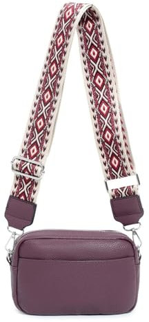 Damen Tasche Gürteltasche Brusttasche Umhängetasche Schultertasche Bauchtasche Crossbody Bag Hüfttasche Handtasche Abendtasche Kunstelder Bordo