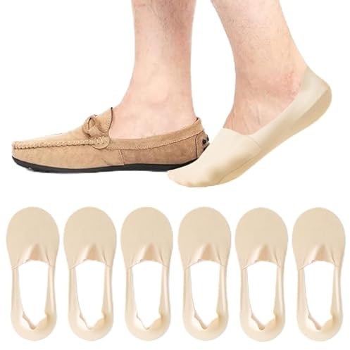 Caudblor 6 Paar Sneakers Socken Sportsocken Herren Füßlinge Baumwolle Unsichtbare Socken Schwarz Nude 40-43 44-47