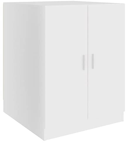 Gecheer Mobile,Armadio per Lavatrice,Moderno,in Truciolato,Bianco,71x71,5x91,5 cm,Mobile per Lavatrice con Ante,Armadio per Lavatrice Moderno