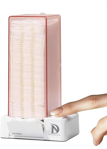 Dispenser automatico per dischetti di cotone, antipolvere, comodo per dischetti di cotone per salviette,Pads per Unghie Nail Art Cosmetic