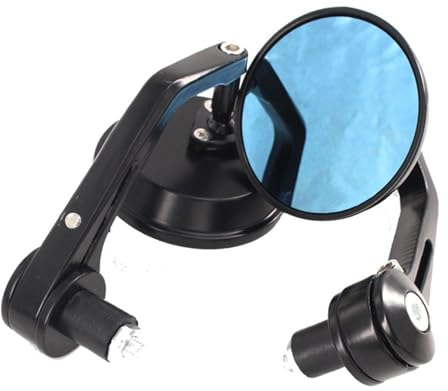 Motorrad Spiegel Für Vespa GT GTS GTV 60 125 200 250 300 300ie Motorrad Spiegel Aluminium Griff Bar End Rearview Außenspiegel Zubehör Motorrad Rückspiegel (Farbe : Schwarz)
