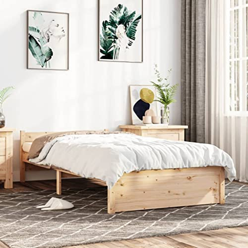 AJSEOYBS Bettrahmen,Bettlattenrost,Plattformbett,Massivholzbett 90x190 cm 3FT SingleGeräuschlos,Geeignet für Schlafzimmer Leicht zu installieren