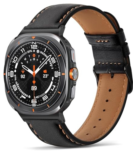 Tasikar Bracelet Compatible avec Samsung Galaxy Watch Ultra 2 47mm (2026)/ Ultra 1 47mm (2025/2024) Bracelet, Cuir Watchband pour Samsung Galaxy Watch 9 8 40mm 44mm/8 Classic 46mm