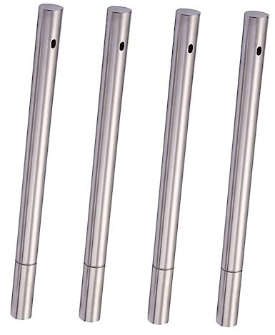 KONTONTY 4pcs Stainless Steel Barbecue Skewer Holders Creative Stick Holder Tubes for Desktop Storage for Bbq Utensils Case and Grill