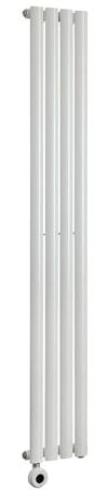 Milano Aruba 600W White Vertical Single Oval Panel WiFi Electric Radiator UK Plug - 1600mm x 236mm