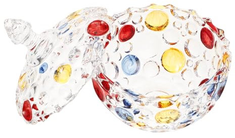 ABOOFAN Small Glass Candy Jar Lid Nuts Storage Bowl Vintage Candy Holder for Home