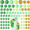NACHLYNN 80 Pcs Cake Balls Decorations Mini Balloon Cake Topper Balls Foam Cupcake Toppers Balls for Cake Decorating Birthday Parties Weddings Anniversary (Green Gold Series)