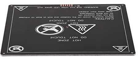 Plaque Chauffante en Aluminium 220x220mm, Lit Chauffant pour Imprimante 3D MK3 Noir