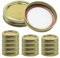 15 Stück Mason Jar Deckel 70MM Mason Jar Regular Mouth Deckel und Ringe Auslaufsicher Einmachgläser Deckels für Gewürzen,Müsli Marmelade,Getränken(Golden)