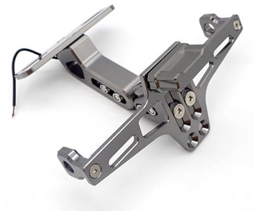 AKKDYS Motorrad Kennzeichenhalter, für Ka-wasaki Vulcan S 2015-2024 Einstellbarer Winkel Motorrad kennzeichenhalterung Fender Eliminator Halter,D