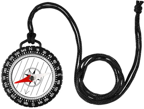 Gulfmew Navigation Kompass mit Trageband Outdoor Orientierung Kompass im Taschenformat Wanderkompass Taschenkompass Outdoor Ausrüstung für Camping Hiking Wandern Notfall Backpacking