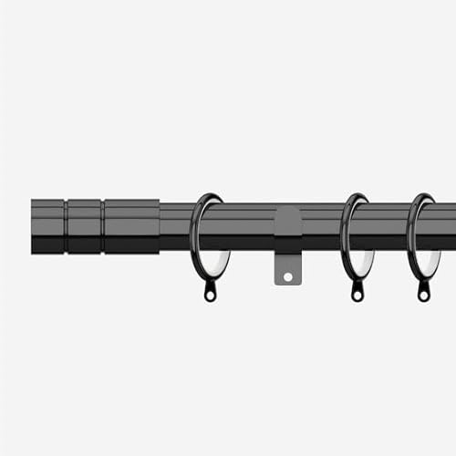Black Nickel 28mm Barrel Fixed Length Metal Curtain Pole