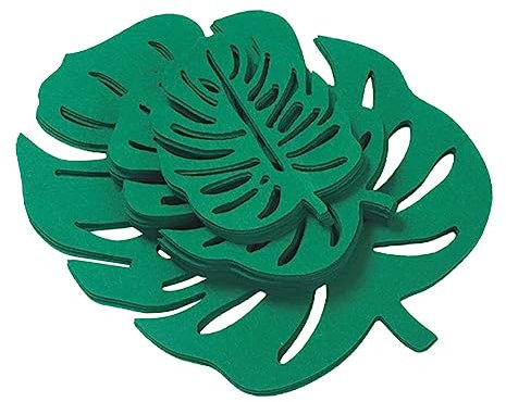 UTHCLO 24pcs Monstera Filzuntersetzer Mehrzweck-Cup-Matte Praktische Bowl-Cup-Matte