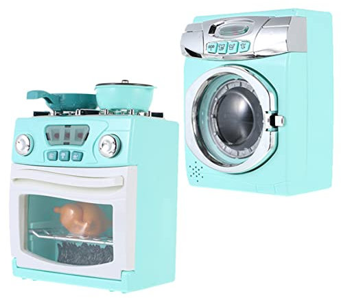 UPKOCH 2piezas Lavadora y Horno Mini Juguetes Educativos Electrodomésticos Pequeños Simulación