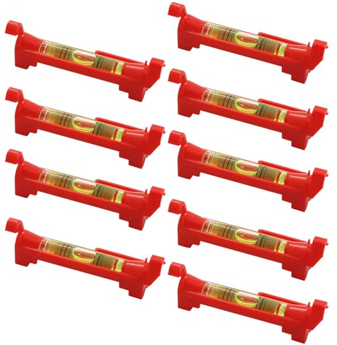 9 Stück Schnurwasserwaage, 75mm Richtschnur, Rot Wasserwaage Schnuur, Pfostenwasserwaage Wasserwaage Mini Profi Für Maurerarbeiten Klempnerarbeiten Rohrinstallation