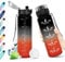 Bouteille d'eau 500ml, Gourde Enfant avec Filtre, Gourde Sport Étanche, Gourde avec Marqueur de Temps, Bouteille Reutilisable, Gourde Motivation, Gourde Idéale pour Yoga, École, Bureau, Randonnée