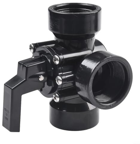 Vanne 3 voies pour piscine et spa, raccord de tuyau de raccordement de rechange avec sortie barbelée et deux ports filetés