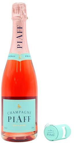 Piaff - Brut Rose NV - Champagne 75cl 12% ABV (Includes Bottle Stopper)