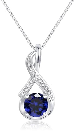 Loutade Kette Silber 925 Damen, 925 Sterling Silber Halskette mit Zirkonia | 45+5cm Silberkette mit Anhänger, Geburtstagsgeschenk für Frauen Mädchen, Halskette Damen zum Geburtstag Weihnachten