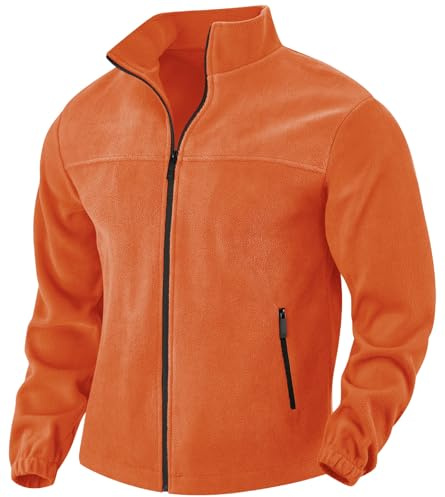 PADOLA Veste Polaire Homme Col montant Manteau Uni Blouson avec Poches Zippées Hiver Pull d'extérieur Chaude Zippé Pull Veste de Travail mi Saison Polaires de Randonnée Coupe Vent