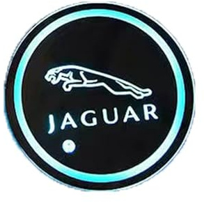 EHBXPA LED Car Cup Holder Light Car Coasters Bottle Atmosphere Light Mats. For Jaguar C-X16 E-Pace F-Pace F-type.