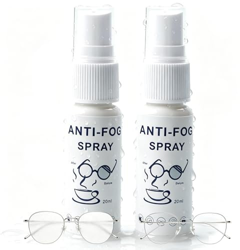 GUOUURR Anti-Fog Spray for Swimming Goggles & Glasses, 2Pcs Long-Lasting Defogger, Clear Vision for Swim, Daily Use & Driving, Practical Demister Solution for Eyewear & Windows