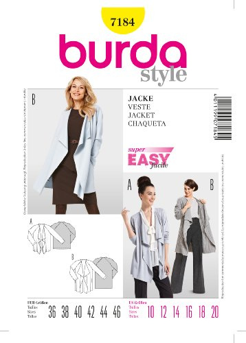 Burda Style Sewing Pattern B7184 Misses' Jacket