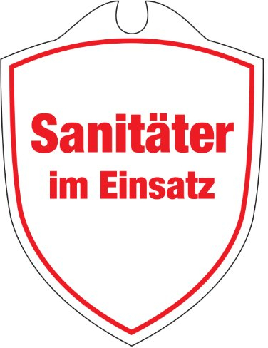 KLK Erwachsene Autoschild Sanitäter im Einsatz, Rot, One Size, KLK18022