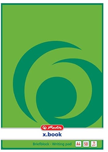 Herlitz 717405 Briefblock A4, 50 Blatt kopfgeleimt
