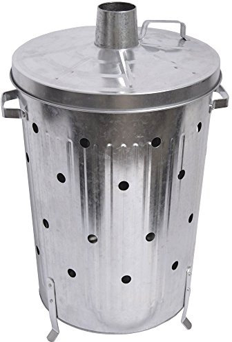 Fire Vida Inceneritore 75 Litri, Grigio, 45x38x58 cm