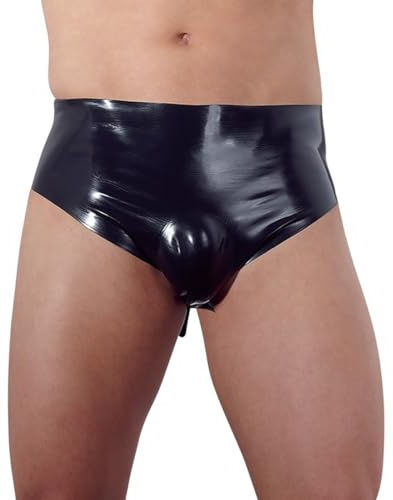 Late X Men's Latex Briefs with Plug Men's Latex Briefs with Plug L (Pack of 1)