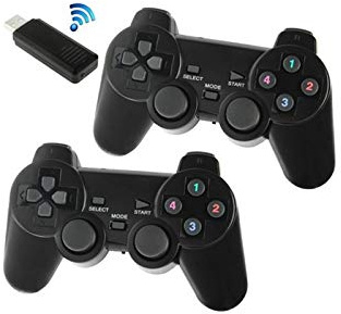 Lot de 2 manettes sans fil - Dual Choc et Vibration - Adaptateurs USB