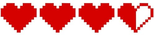 Decus Zelda Leben Herzen 8-Bit L 0190 (rot) // Sticker OEM JDM Style Aufkleber