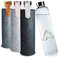 REFYLL Trinkflasche aus Glas mit Filzhülle “pureFyll” I Glasflasche 750ml aus Borosilikatglas I mit Schutzhülle I BPA-Frei I Designer Wasserflasche 0,75L mit Cover (Silber)