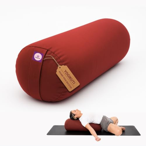 Yoga-Nackenrolle, rund, kastanienbraun