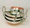 Vintage Gourmet ® Authentic Copper Base Stainless Steel Balti Karahi Indian Curry Serving Dishes 15cm Diameter with Riveted Handles, Curry Night (4)