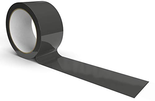 IMBALLAGGI 2000 - Nastro Adesivo Pacchi Nero in Polipropilene, 1Pz 5cm x 66Mt x 76 mm, Nastro Adesivo Colorato Resistente a Strappo Silenzioso, Nastro Imballaggio per Spedizioni, Scatoloni e Trasloco