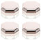 Healifty 4pcs Empty Loose Powder Compact Container Octagonal Makeup Loose Powder Box Travel Containers Dispenser Case with Net Sifter and Lid for Home and Travel Rose Gold