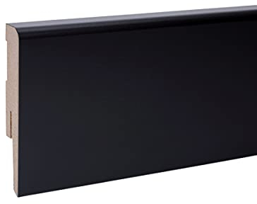 Leiste24 Plinthe Weimaer - Noir - Hauteur : 80 mm