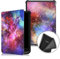 INSOLKIDON Coque pour Pocketbook Touch Lux 4 / Touch Lux 5 / Basic Lux 2 / Touch HD 3 Étui Coque en Cuir avec Support Housse de Protection avec Fonction Sommeil/Réveil Automatique (Ciel étoilé)
