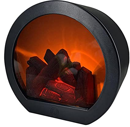 Lámpara de chimenea LED, Lámpara de llama redonda sensible al tacto, Linterna de chimenea LED realista con interruptor táctil, Lámpara de chimenea artificial Decoración del hogar